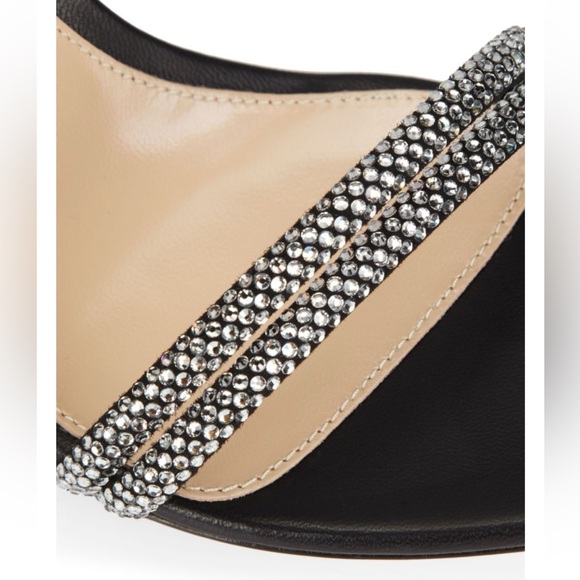 Gianvito Rossi Cannes 105 Crystal Embellished Leather Sandals - Picture 5 of 6